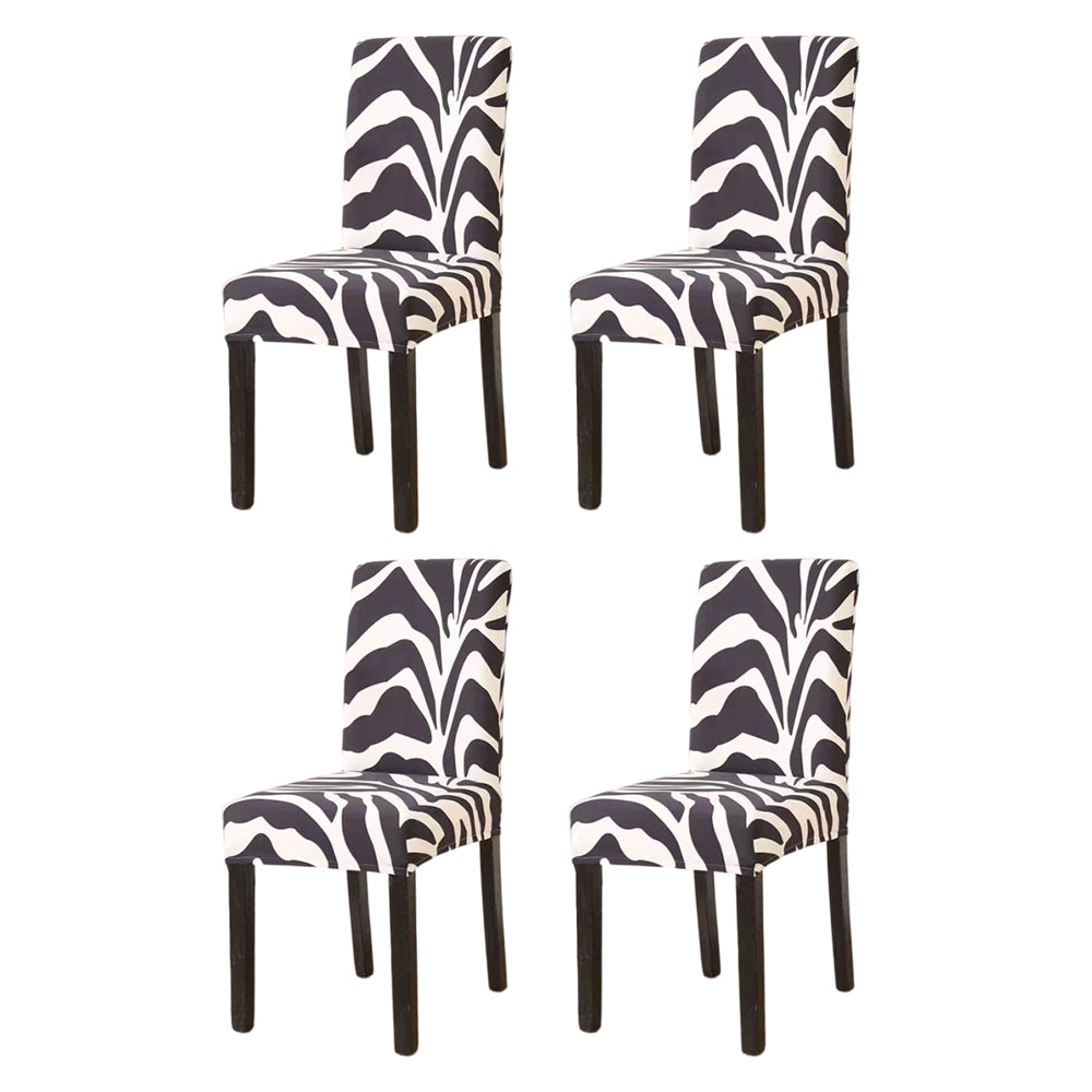 4pcs Chair Slipcovers Removable Universal Stretch Elastic Chair Protector Covers -Style 2