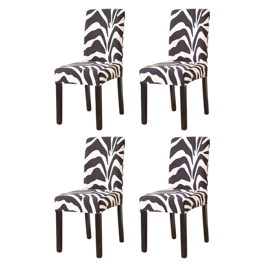 4pcs Chair Slipcovers Removable Universal Stretch Elastic Chair Protector Covers -Style 2
