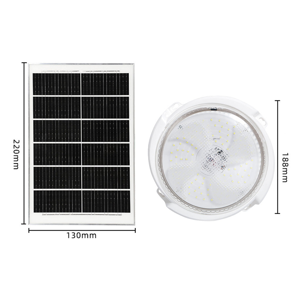Solar LED Ceiling Light for Garden Garage Wall-Mounted Porch Lamp - 60W