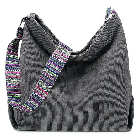 Zipper Tote Bag for Women Shoulder Bags with Adjustable Strap for Work School Shopping Travel Gray