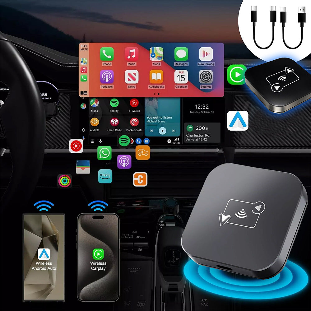 Wireless CarPlay Adapter for Apple CarPlay Type-C USB-A Adapter Dongle