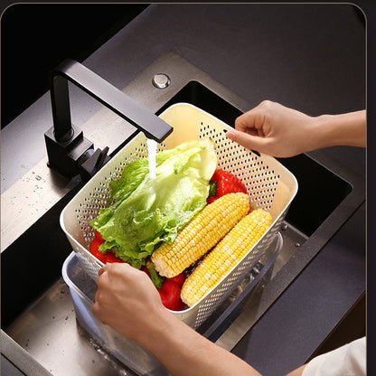 4Piece PP Produce Storage Containers with Drain Baskets