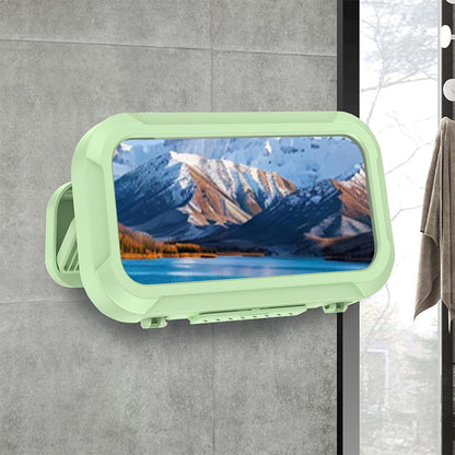 Waterproof Anti-Fog Rotating Shower Phone Holder for Bathroom Smartphone Case-Light Green
