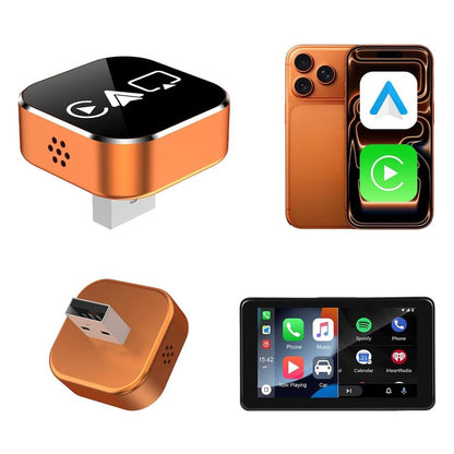 4 in 1 Screen Mirroring Wireless CarPlay Adapter for Android Auto - Orange