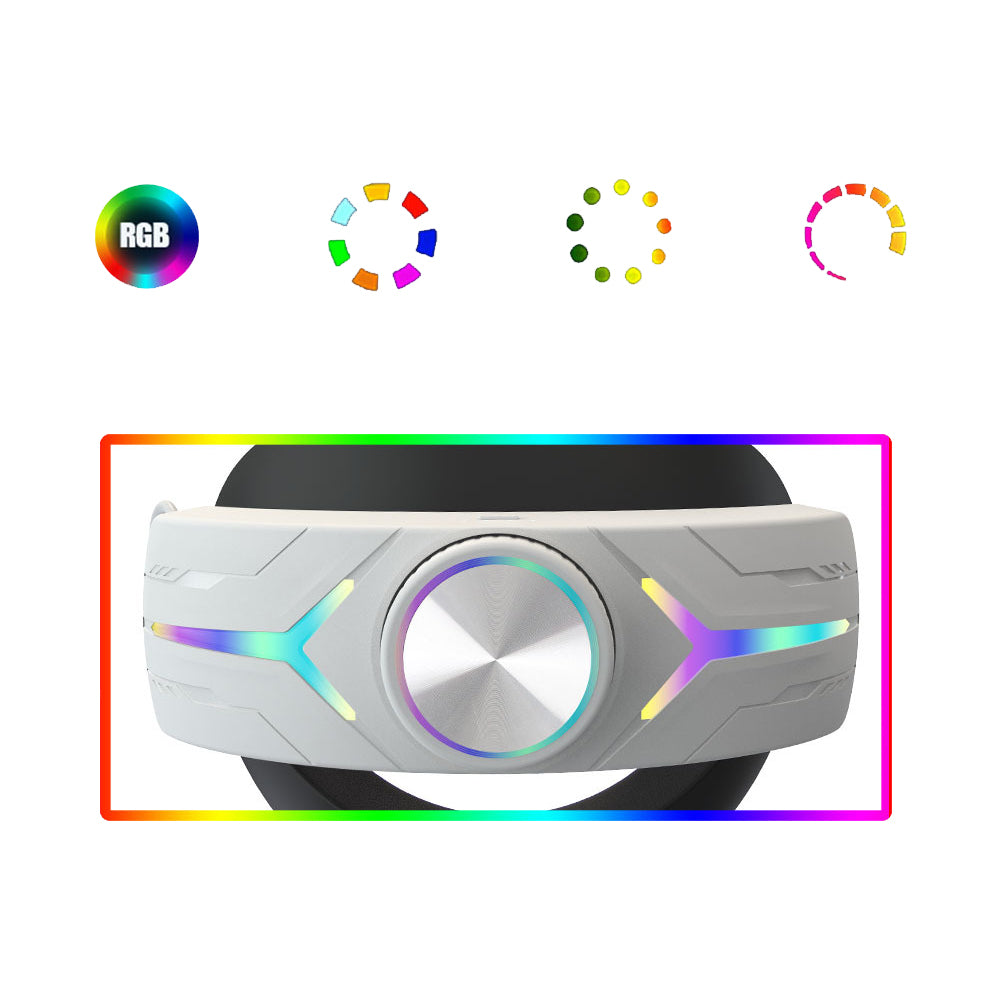 For Meta Oculus Quest 3 VR Head Strap RGB Comfort Headstrap White