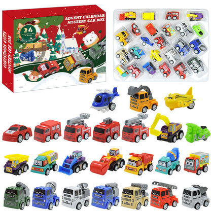 24 Days Pull-Back Cars Advent Calendar for Kids Countdown Calendar Style 1