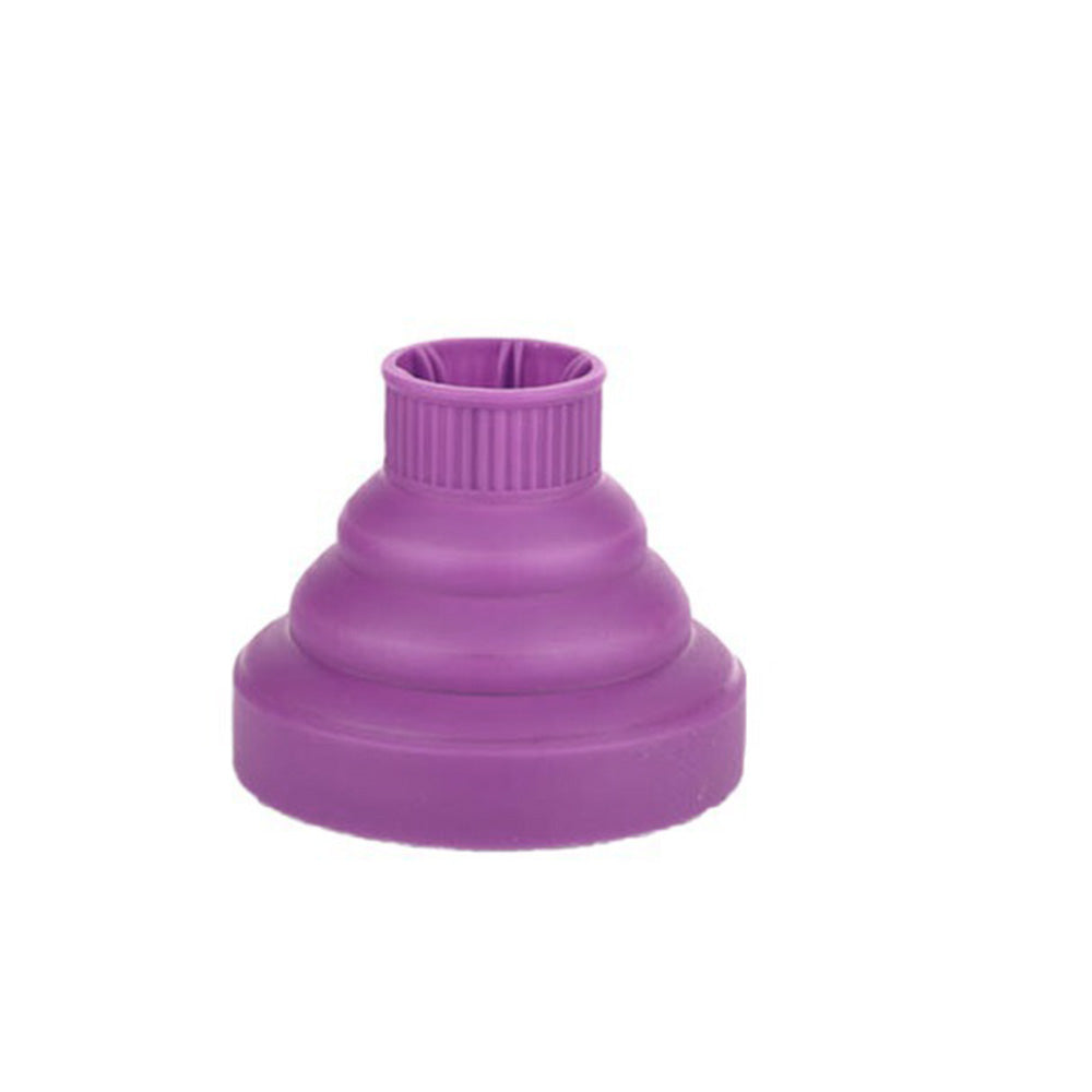 Foldable Silicone Hair Dryer Diffuser for Universal 4 to 5cm Nozzles - Purple