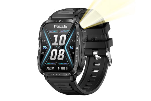 Smart Watch Fitness Tracker Heart Rate Sleep Monitor 100 Sport Modes for Android iOS -Black and White