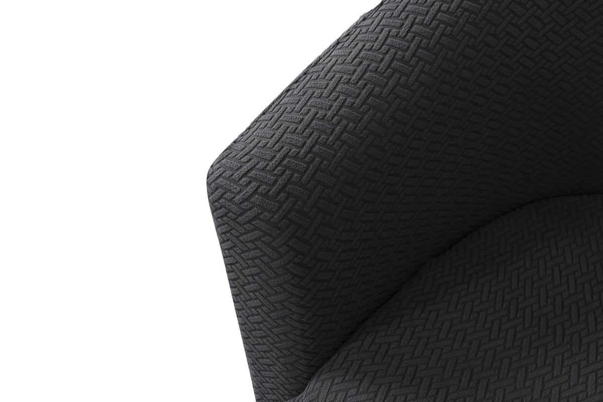 Club Chair Slipcover Stretch Barrel Chair Cover Tub Chair Slipcover -Black