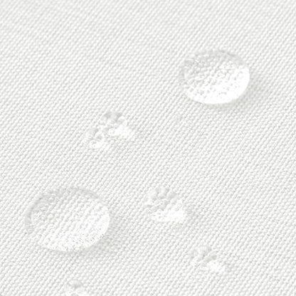 Waterproof Shower Curtain Thick Boho Wavy Edge With Rustproof Hooks-White