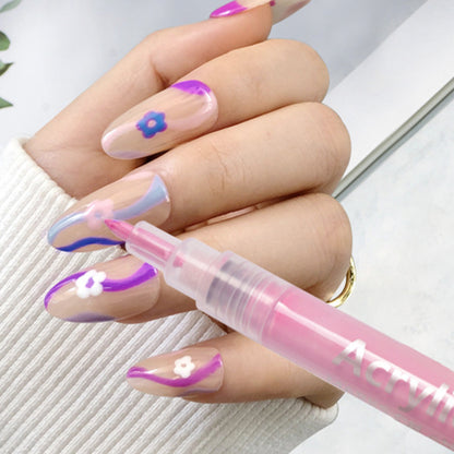 12 Colors Nail Art Pens Set Nail Polish Pens for Painting Dotting Liner