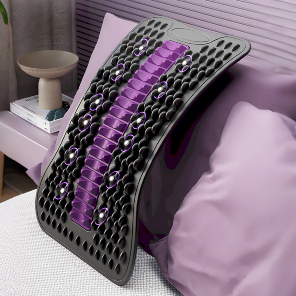 Multi-Level Adjustable Back Stretcher for Lower Back Pain Relief Black