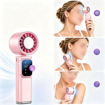 TEC Cooling Handheld Fan with 199 Speed Levels - Pink