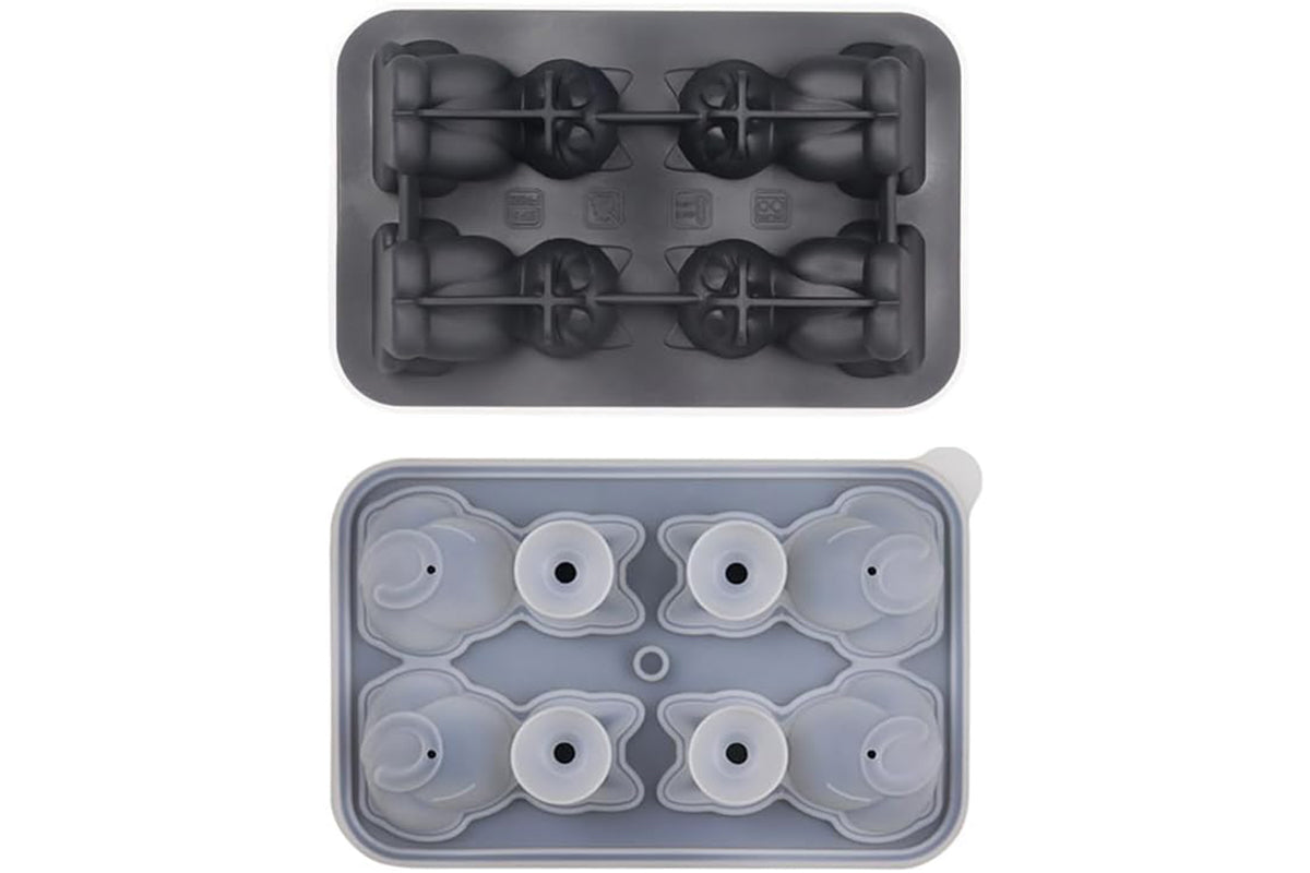 3D Cat Ice Cube Mold Fun Shapes Cat Lover Gifts Silicone Large Craft Ice Mold for Whiskey Cocktails Bourbon-Black