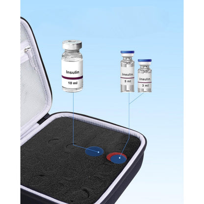 30 Grids Insulin Vial Protector Case Peptide Case for Diabetics Standard 10ml U-100 Vials
