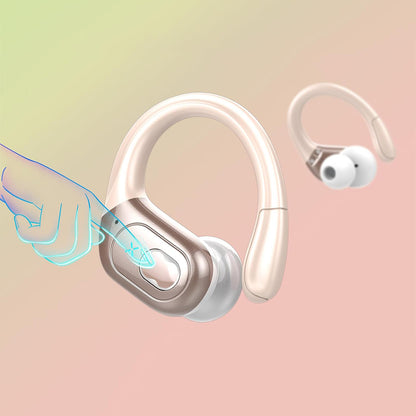 Wireless Bluetooth 5.4 Headphone Over Ear Bud IPX5 Waterproof Earphone for Sport Running-Rose Gold
