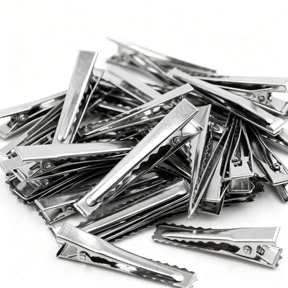100-Pack Silver Metal Hair Clips for Kids and Women DIY Craft Hairpins S