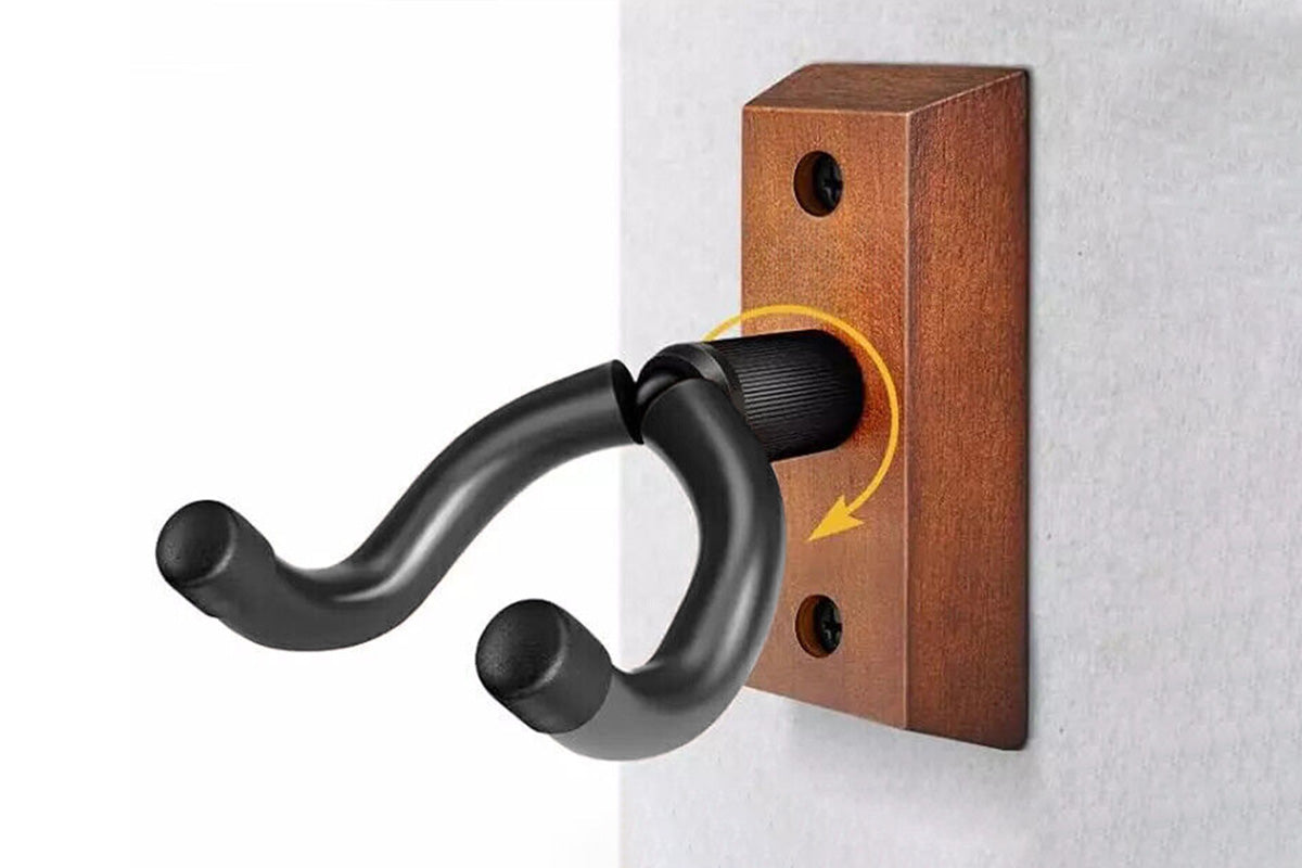 4Pcs Black Walnut U Shaped Wall Hanger for Guitar Banjo Bass