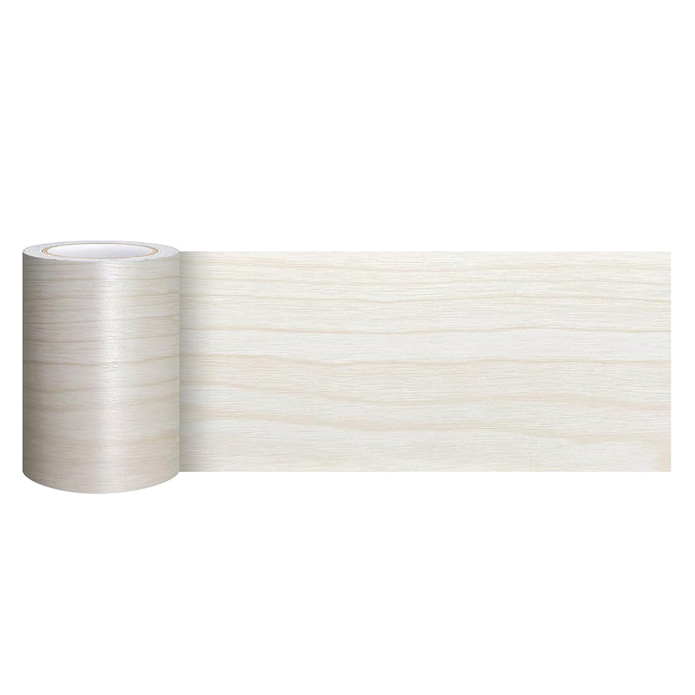 Peel and Stick Wood Grain Border Waterproof Sticker Self Adhesive for Wall-white