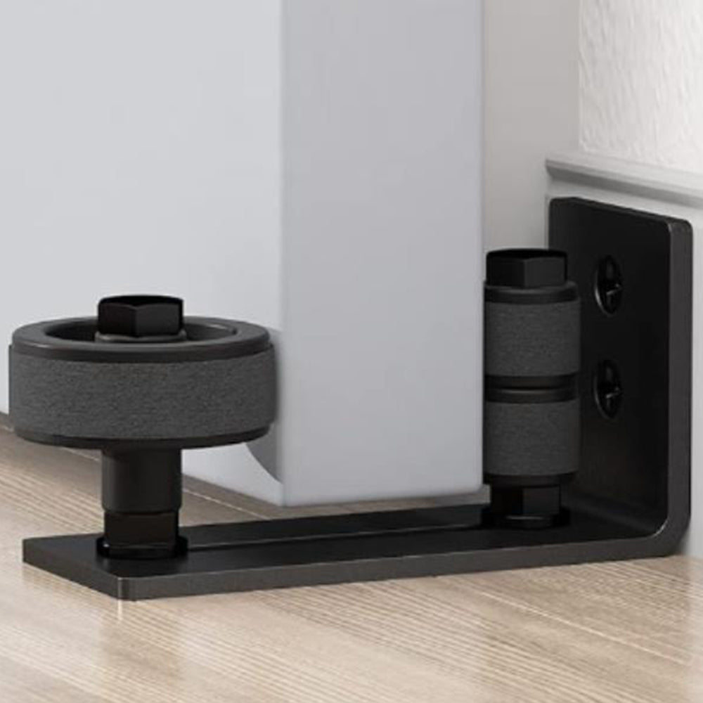 1X 8-Setting Ways Barn Door Floor Guide Adjustable Sliding Guide Flush Wall Mounted Stay Rollers