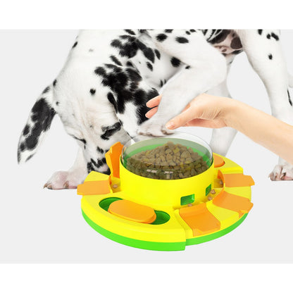 Dog Puzzle Toy Pup Food Treat Feeding Dispenser Training and Entertainment Toy-Green