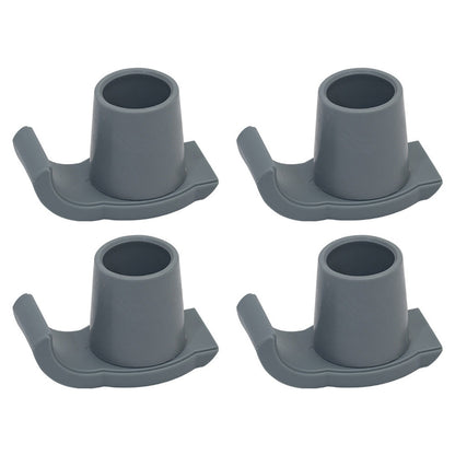 4Pcs Walker Ski Glides for Standard Walkers Anti-Friction TPR Universal Walker Accessories for Indoor Use Grey