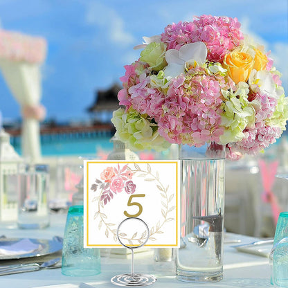 30Pcs Set Table Number Holders Place Card Name Menu Clips Table Sign Holders for Wedding Party Silver