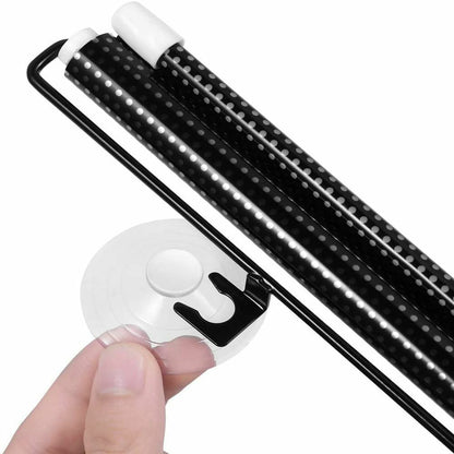 2pcs Car Window Shade Retractable Roller Blinds Sunshade Blackout Curtains with Suction Cups -Black
