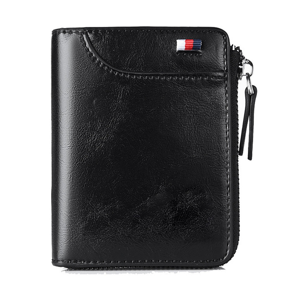 RFID Shielding PU Wallet Anti-theft Cash Credit Card Holder ID Purse Black