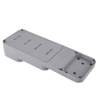 Storage Rack Knife Block Organizer Kitchen Knives Holder Countertop or Drawer Use-Grey