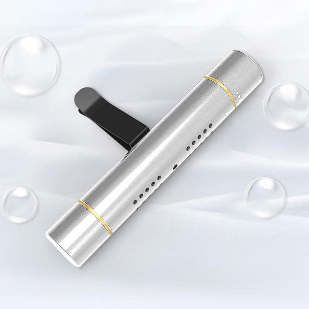 Car Air Vent Clip Air Freshener with Scent Sticks Metal Aroma Diffuser for Vehicle Interior-Silver
