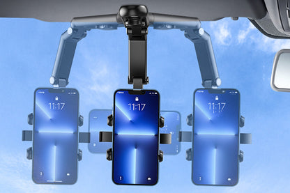 360 Rotating Car Phone Stand Multifunction Car Sun Visor Phone Holder -Green