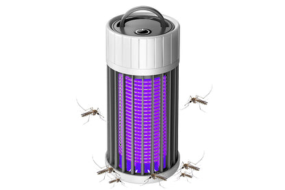 2pcs USB Electronic Rechargeable Mosquito Killer Lamp Night Light Mosquito Trap Indoor-Green and Grey