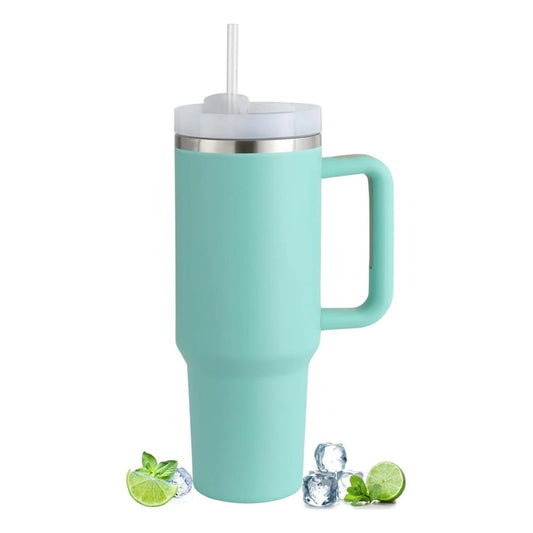 40oz Insulated Tumbler Stainless Steel Double Wall Water Bottle Travel Mug Blue