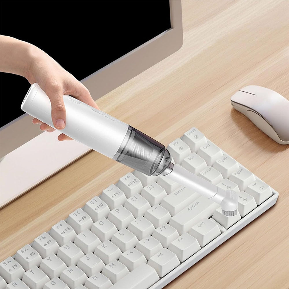 Portable Cordless Handheld Vacuum with Two Suction Modes - White