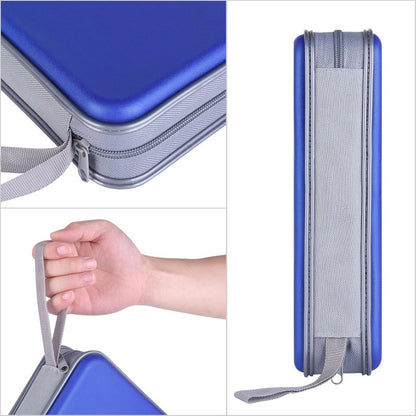 Portable 96 Capacity DVD CD Holder Case - Blue