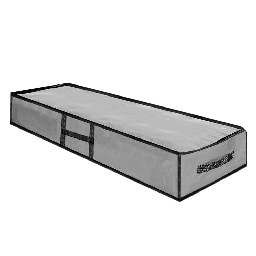 Large Capacity PE Gift Wrap Storage Bag with Zipper & Carry Handles Grey