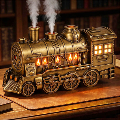 Ultrasonic Train Aromatherapy Diffuser 300ml Desktop Humidifier - Gold