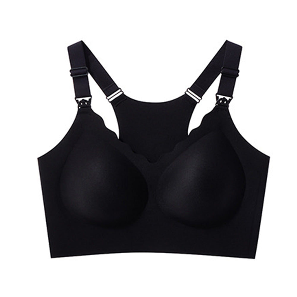 Seamless Bra for Women Adjustable Wirefree Bra-Black