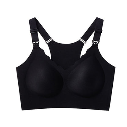 Seamless Bra for Women Adjustable Wirefree Bra-Black