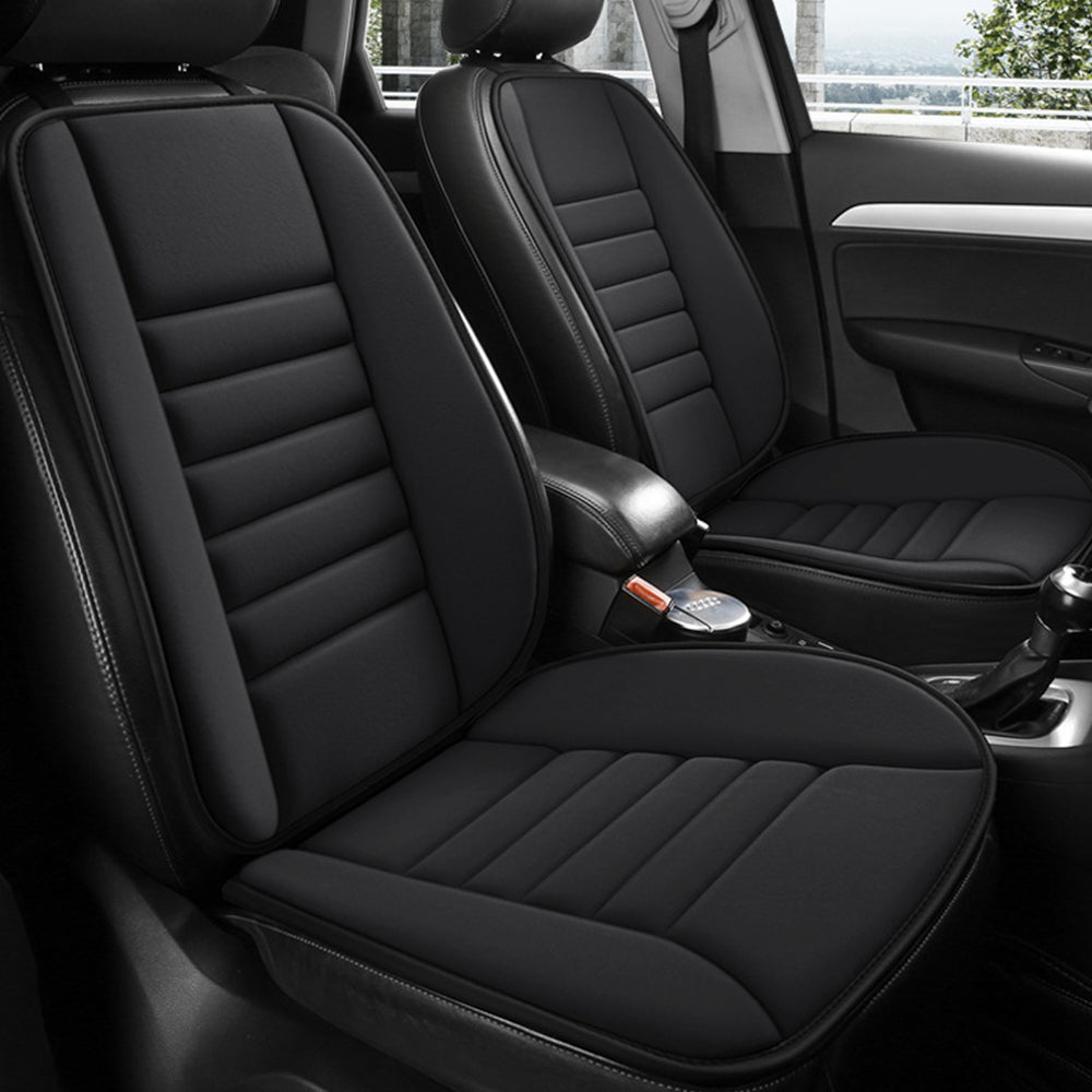 Universal Car Seat Cushion with Back Support Pillow Ergonomic Lumbar Support Cushion for Drivers Office Staff Black