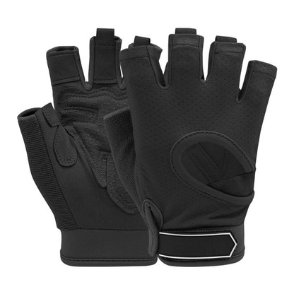 Durable Half-Finger Fitness Gloves for Gym Workouts Men & Women Black