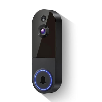 Smart Video Doorbell Camera Wireless Outdoor Doorbell Camera-Black
