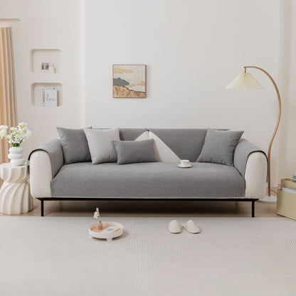Anti-slip Sofa Couch Cover Slipcover Sofa Protective Cover Grey
