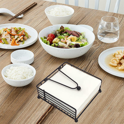 2Pcs Square Paper Napkin Holder for Table Flat Napkin Holder with Weighted Arm