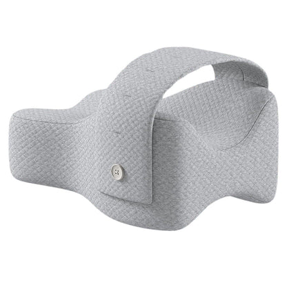 Memory Foam Knee Pillow for Side Sleepers Leg Pillow with Adjustable Strap Gray