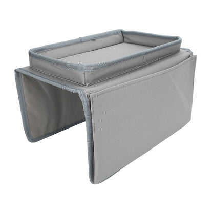 Sofa Armrest Tray Organizer Couch Arm Storage Caddy for Drink Remote Control Cellphone Gray
