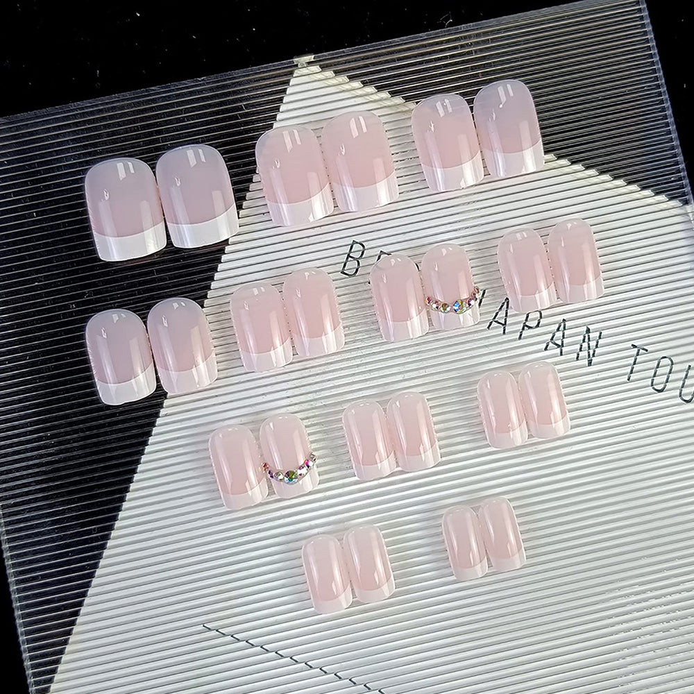 22Pcs Set Press-on nails Reusable Gel-on False Nail Tip Nail Art Tools Style 1