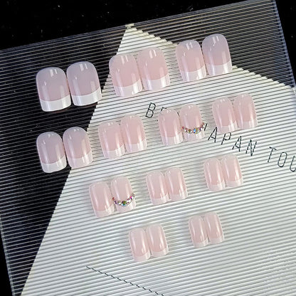 22Pcs Set Press-on nails Reusable Gel-on False Nail Tip Nail Art Tools Style 1