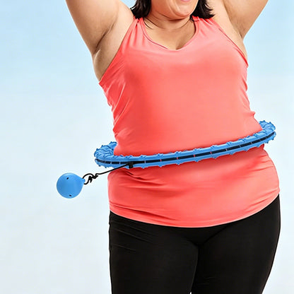 32 Section Detachable Weighted Hula Hoop Adjustable 26 to 58 Inches-Blue
